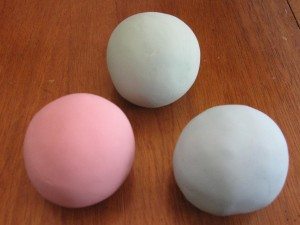 Balls of homemade play dough