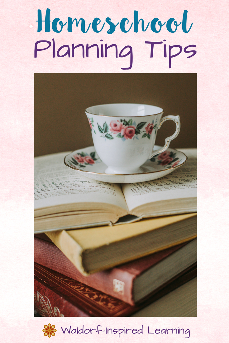 Homeschool Planning Tips, grab your books and a cup of tea
